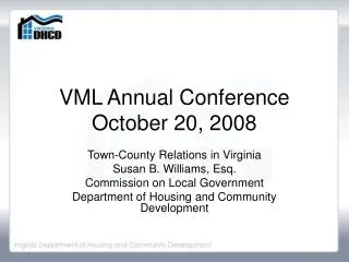 VML Annual Conference October 20, 2008