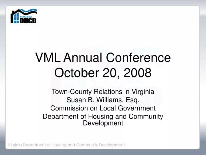 vml annual conference october 20 2008