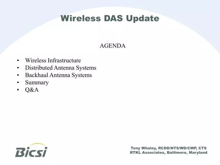 wireless das update