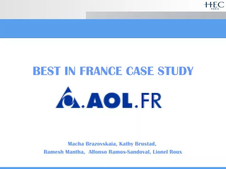 best in france case study