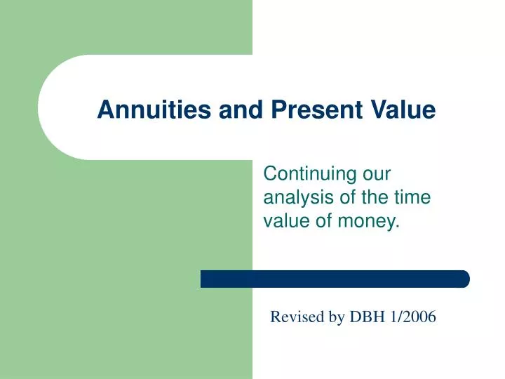 annuities and present value