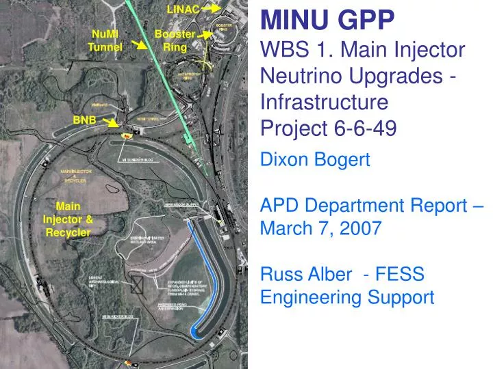 minu gpp wbs 1 main injector neutrino upgrades infrastructure project 6 6 49
