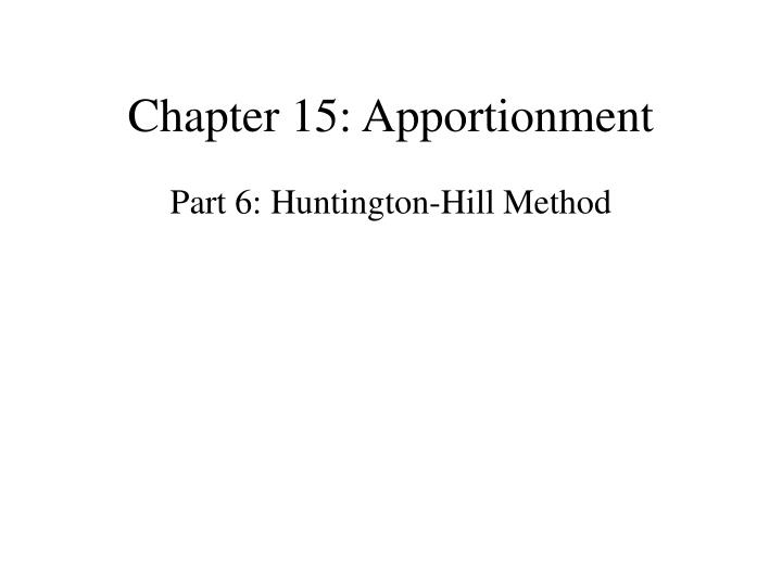 chapter 15 apportionment
