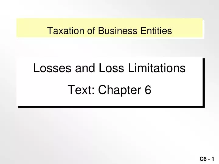 taxation of business entities