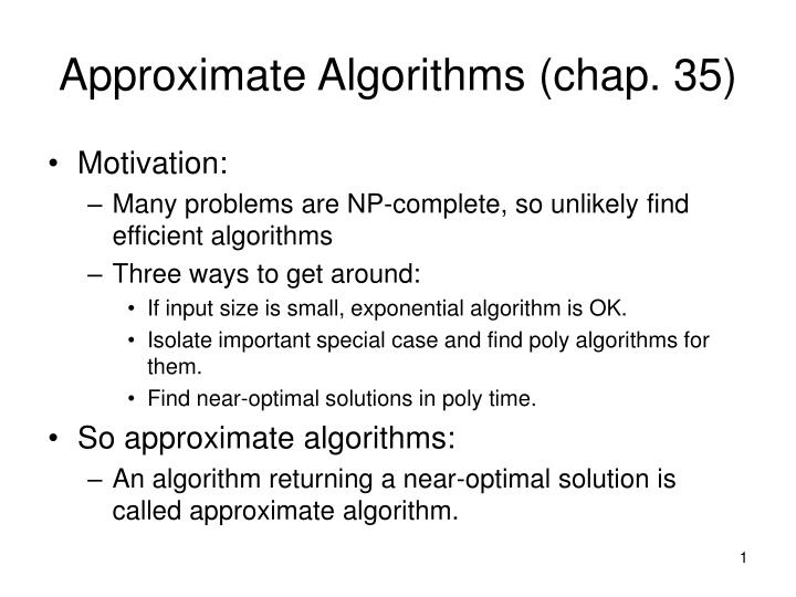 approximate algorithms chap 35