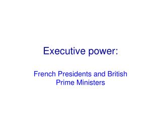 Executive power: