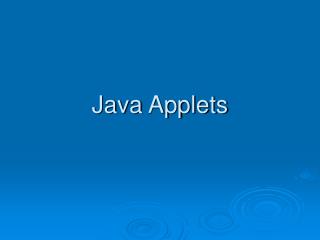 Java Applets