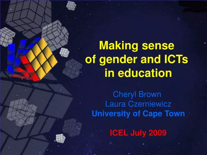 making sense of gender and icts in education