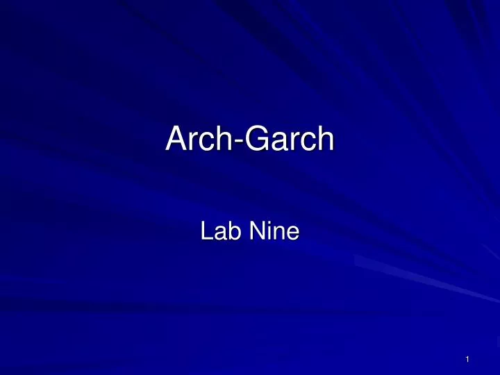 arch garch