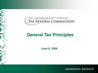 General Tax Principles