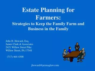 Estate Planning for Farmers: Strategies to Keep the Family Farm and Business in the Family