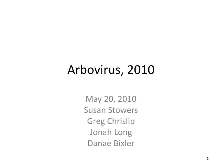 arbovirus 2010