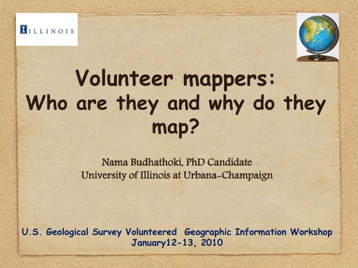 volunteer mappers who are they and why do they map