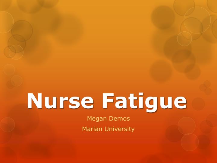 nurse fatigue