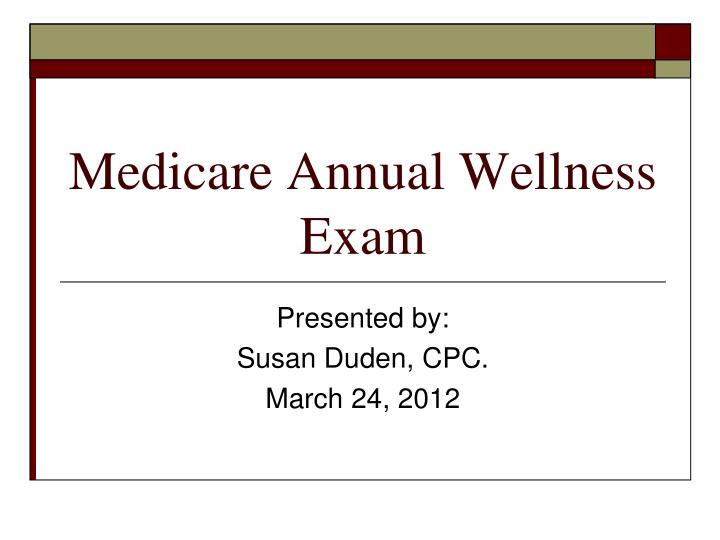 medicare annual wellness exam