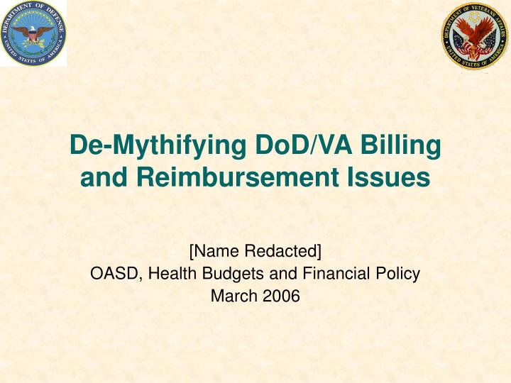 de mythifying dod va billing and reimbursement issues