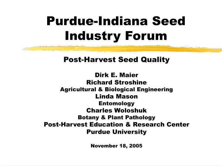 purdue indiana seed industry forum
