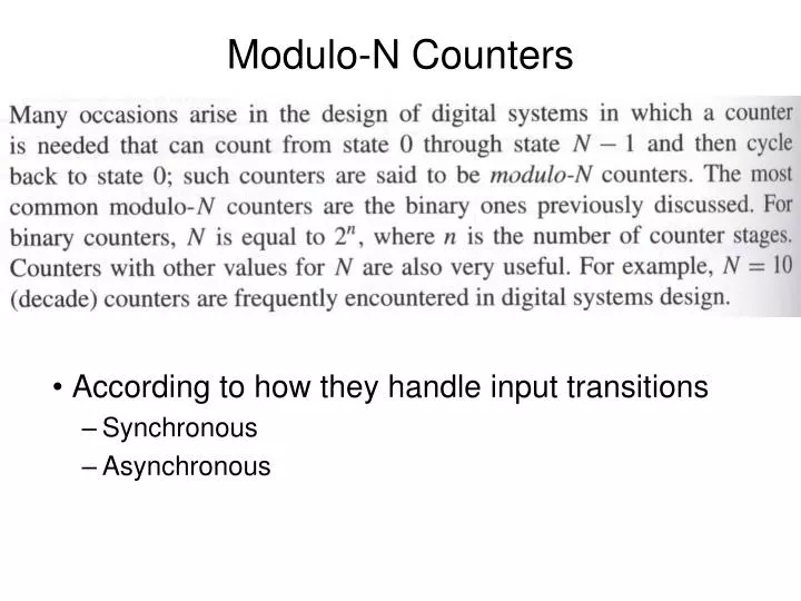 modulo n counters