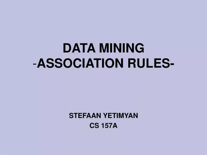 data mining association rules
