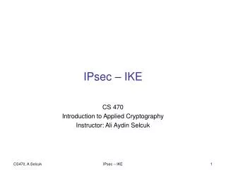 IPsec – IKE