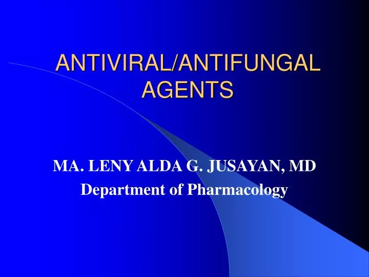 antiviral antifungal agents