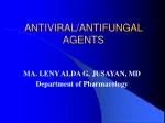 ANTIVIRAL/ANTIFUNGAL AGENTS - slide 1