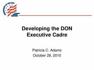 Developing the DON Executive Cadre