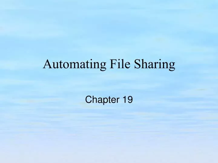 automating file sharing