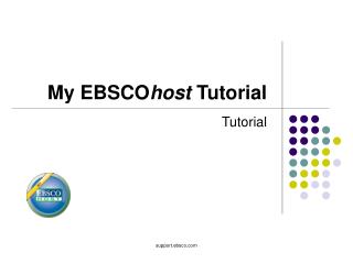 My EBSCO host Tutorial