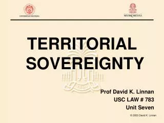 TERRITORIAL SOVEREIGNTY