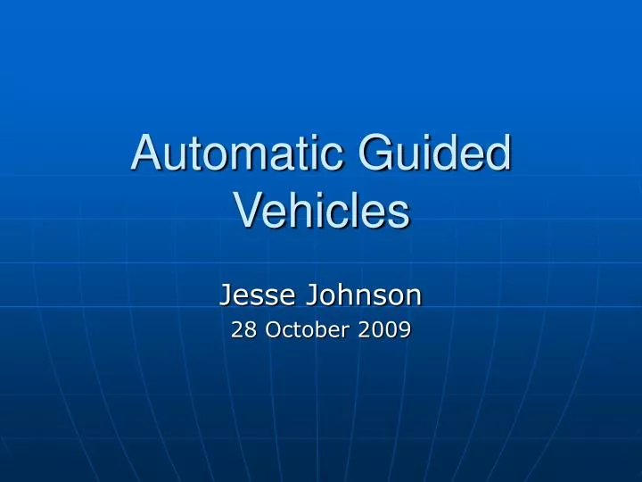 automatic guided vehicles