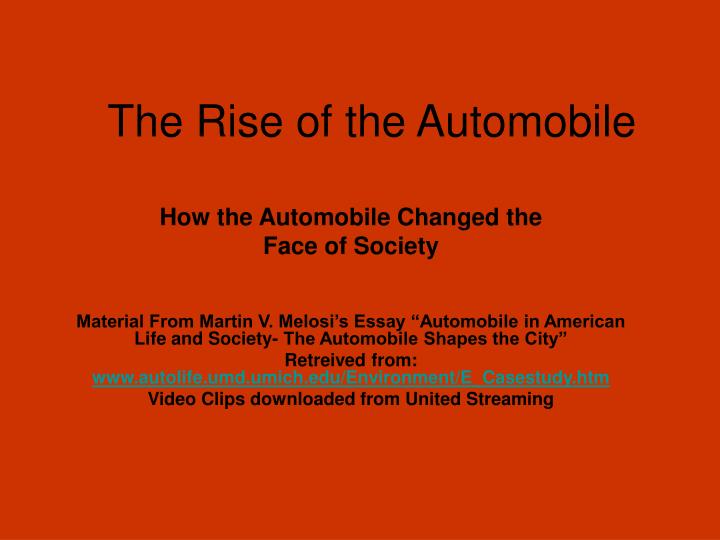 the rise of the automobile