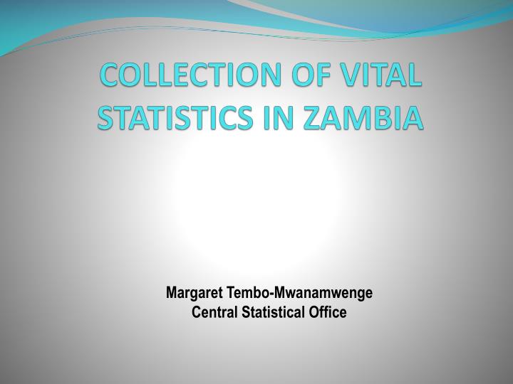 collection of vital statistics in zambia