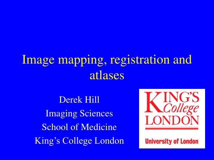 image mapping registration and atlases