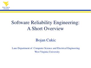 Software Reliability Engineering: A Short Overview