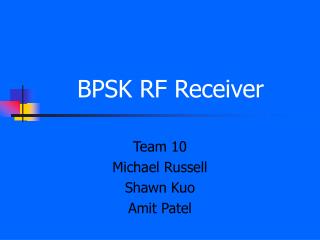 BPSK RF Receiver