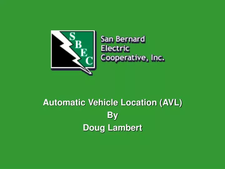 automatic vehicle location avl by doug lambert