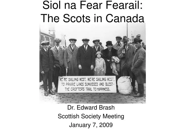 siol na fear fearail the scots in canada
