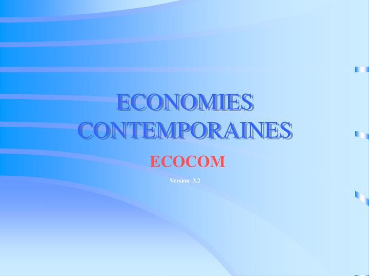 economies contemporaines