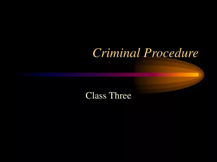 criminal procedure