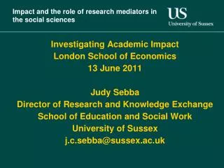 Impact and the role of research mediators in the social sciences