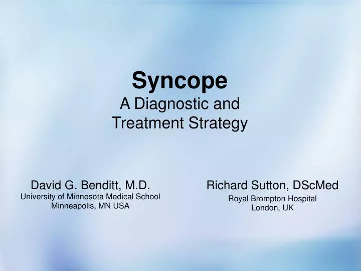 syncope a diagnostic and treatment strategy