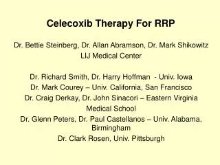 Celecoxib Therapy For RRP