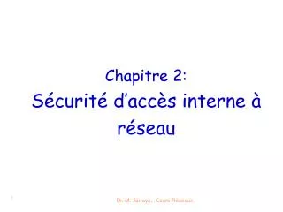 Chapitre 2: Sécurité d’accès interne à réseau