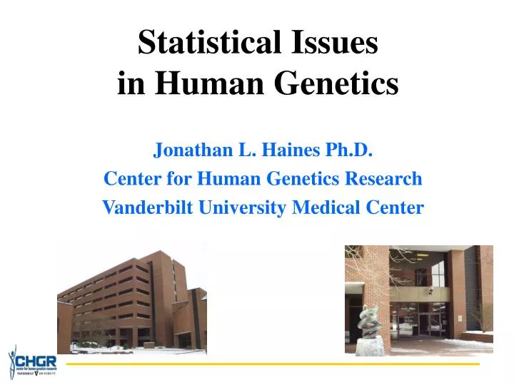 statistical issues in human genetics
