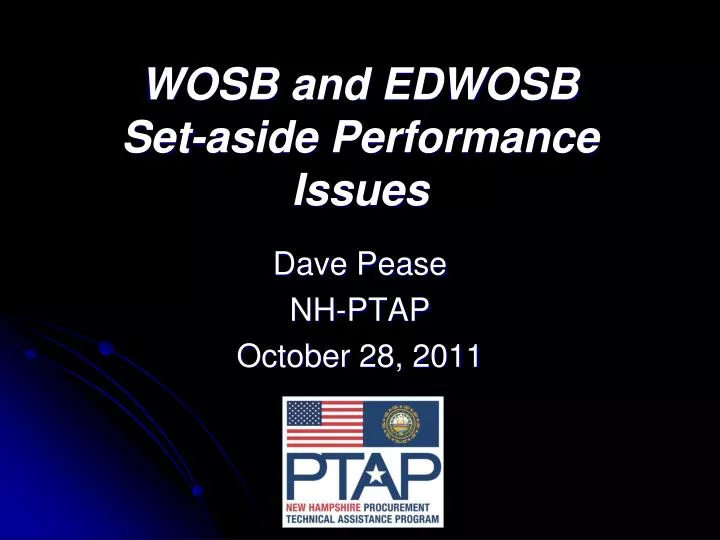 wosb and edwosb set aside performance issues