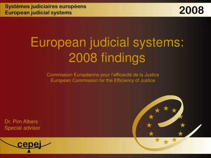 european judicial systems 2008 findings