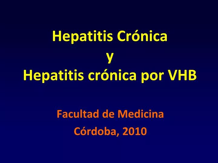 hepatitis cr nica y hepatitis cr nica por vhb