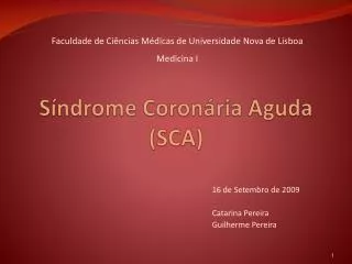Síndrome Coronária Aguda (SCA)