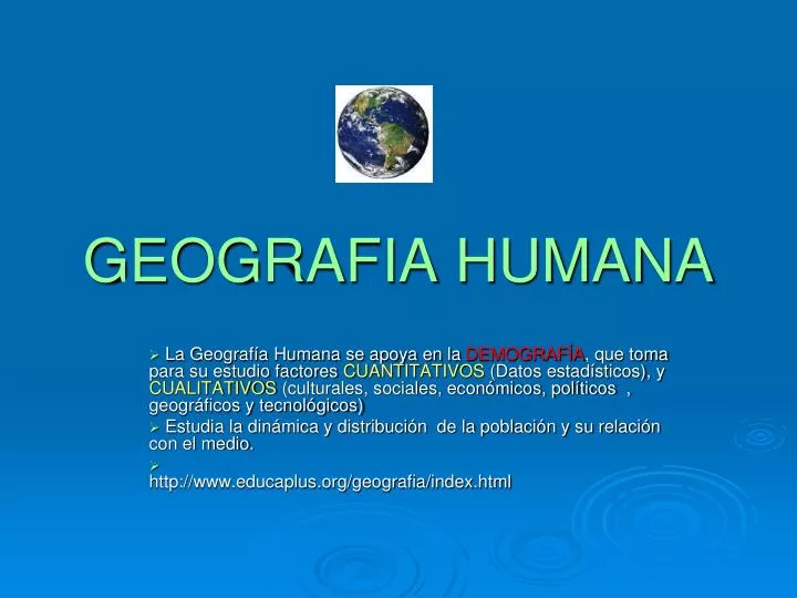 geografia humana
